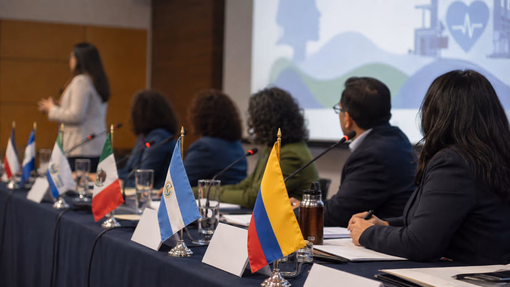 Personas en panel internacional